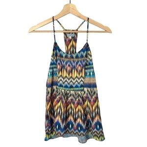 Abbeline Multi Color Spaghetti Strap Babydoll Tank Top XS